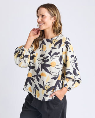 Elm Top Limone Print - Tops