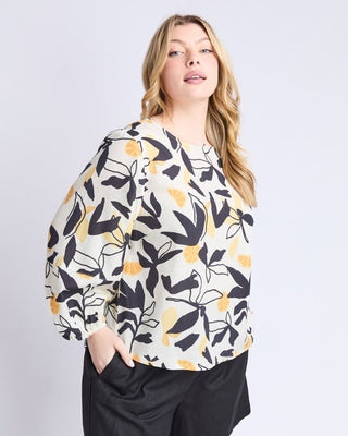 Elm Top Limone Print - Tops