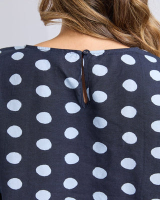 Elm Top Dotty - Classic Navy Spot - Tops