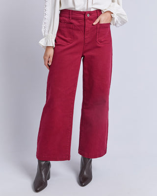Elm Jean Delphi Front Pocket - Maroon [sz:size 10]