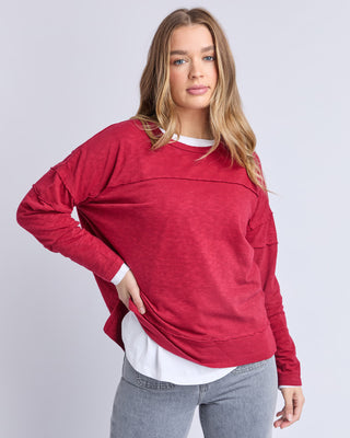 Foxwood Jayne Throw On Top - Rhubarb Red [sz:size 8]