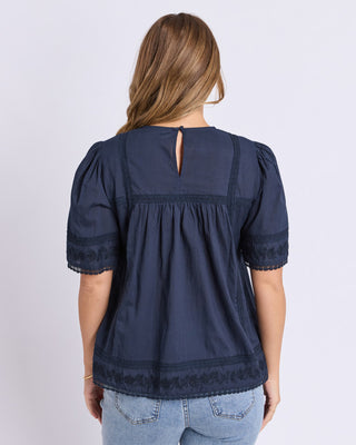 Foxwood Juna Top - Navy [sz:size 8]
