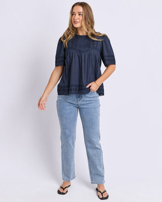 Foxwood Juna Top - Navy [sz:size 8]