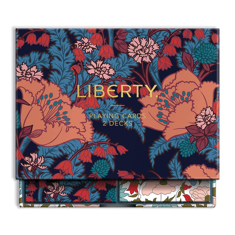 Liberty Floral Playing Card Set - Pink Poppies 