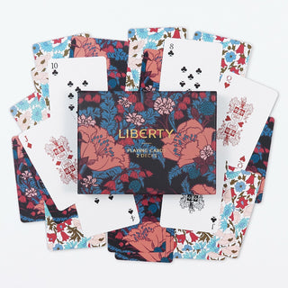 Liberty Floral Playing Card Set - Pink Poppies 