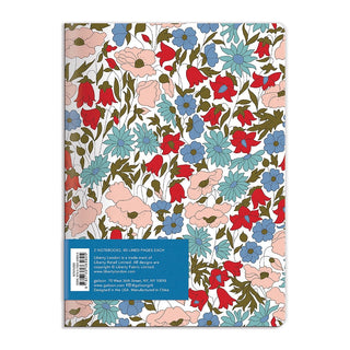 Liberty Floral Writers Notebook Set - Pink Poppies 