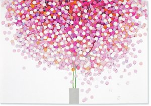 Peter Pauper Press Cards 14pc Lollipop Tree - Pink Poppies 
