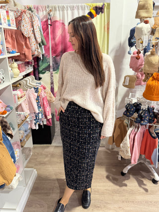 Elk Agna Sweater - Ecru Pattern