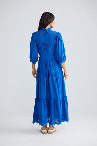 Brave&true Daytona Midi Dress - Cobalt | Pink Poppies