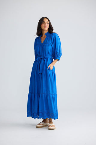 Brave&true Daytona Midi Dress - Cobalt | Pink Poppies