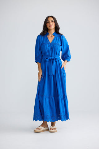 Brave&true Daytona Midi Dress - Cobalt | Pink Poppies