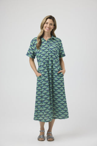 Cake City Dress - Broccoli | Pink Poppies