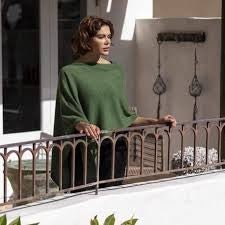 Cashmere Classic Topper - Basil