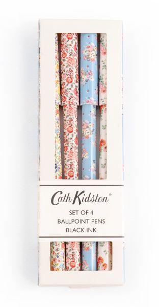 Cath Kidston 4 Pen Boxed Set - Florals | Pink Poppies