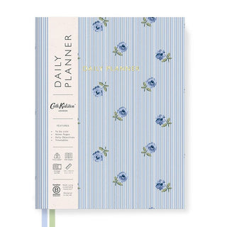 Cath Kidston Daily Planner B6 - Blue Stripe Floral