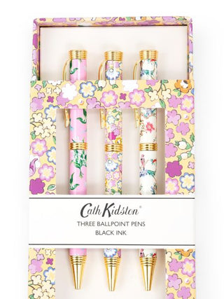 Cath Kidston Pen Box Set 3 Luxury | Pink Poppies