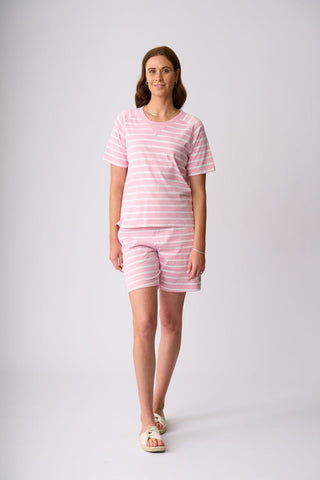 Charlie Jane Koromiko Shorts - Rose White Stripe [sz:small]