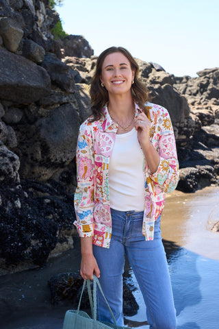 Charlie Jane Orewa Shirt - Beach Club [sz:size 10]