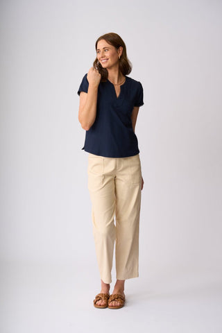 Charlie Jane Waiheke Top - Navy [sz:xs]