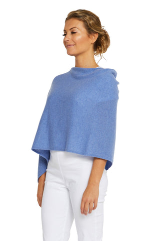 Classic Topper Cashmere Cornflower Blue | Pink Poppies