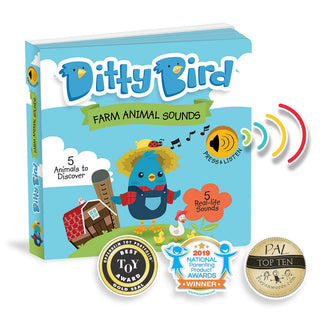 Ditty Bird Farm Animals Sounds Board Book | Pink Poppies