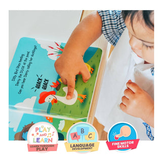 Ditty Bird Farm Animals Sounds Board Book | Pink Poppies