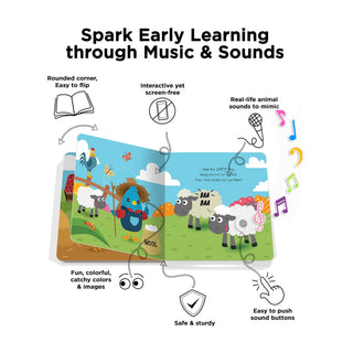 Ditty Bird Farm Animals Sounds Board Book | Pink Poppies