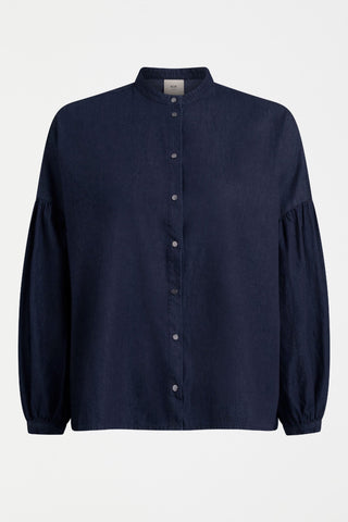 Elk Albez Shirt - Blue Denim | Pink Poppies