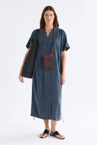 Elk Delme Shirt Dress - Blue Steel | Pink Poppies