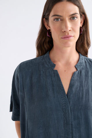 Elk Delme Shirt Dress - Blue Steel | Pink Poppies