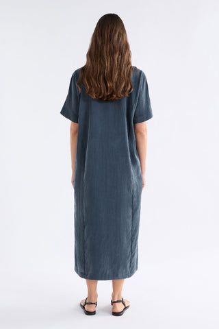 Elk Delme Shirt Dress - Blue Steel | Pink Poppies