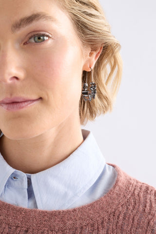 Elk Earrings Andel Hoop - Gunmetal | Pink Poppies