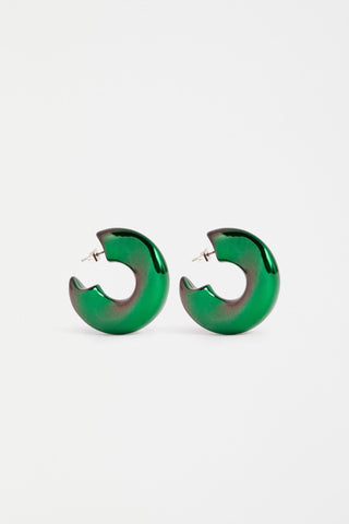 Elk Earrings Askla Ombre Hoop - Green Black | Pink Poppies