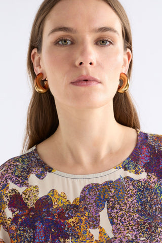 Elk Earrings Askla Ombre Hoop - Green Black | Pink Poppies