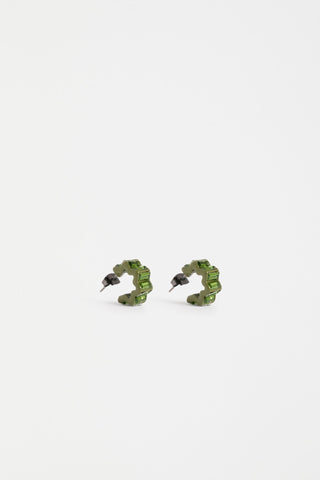 Elk Earrings Jolle Mini Hoop - Artichoke | Pink Poppies