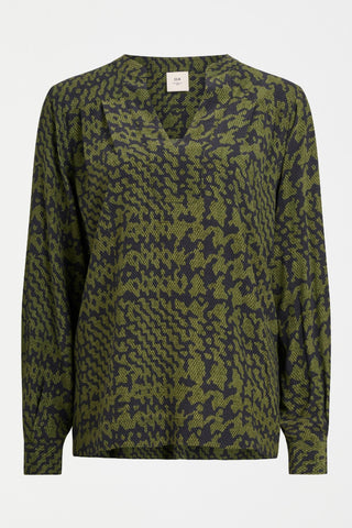 Elk Maar Top - Portus Print | Pink Poppies