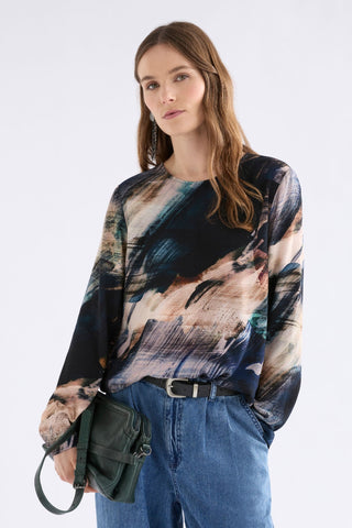 Elk Sofi Top - Holte Print | Pink Poppies