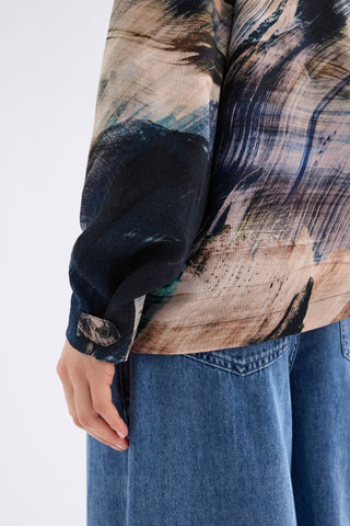 Elk Sofi Top - Holte Print | Pink Poppies