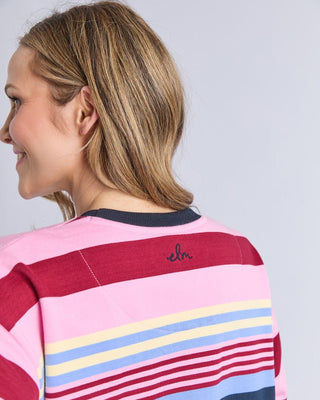 Elm Alva Stripe Crew - Multicolour Stripe | Pink Poppies