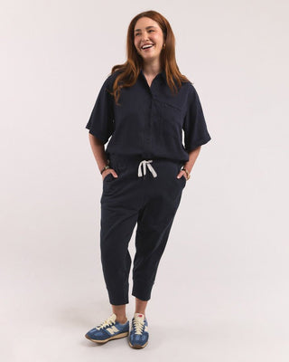 Elm Brunch Pant - Side Tape Classic Navy And White Stripe [sz:size 6]