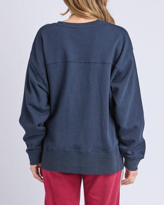 Elm Elin Crew - Navy | Pink Poppies