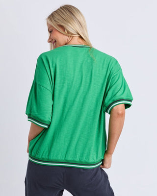 Elm Faye S/s Sweat - Green Briar [sz:size 10]
