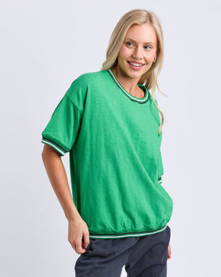Elm Faye S/s Sweat - Green Briar [sz:size 10]