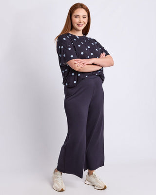 Elm Freedom Boot Pant Cropped - Midnight Navy [sz:size 10]