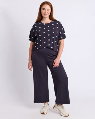 Elm Freedom Boot Pant Cropped - Midnight Navy [sz:size 10]