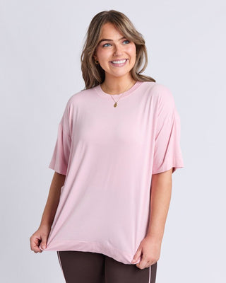 Elm Freedom Oversized Tee - Pale Pink [sz:size 10]
