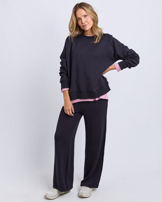 Elm Freedom Panel Crew - Midnight Navy | Pink Poppies