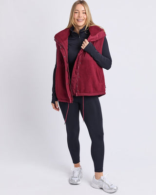 Elm Freedom Quilted Vest - Zinfandel | Pink Poppies