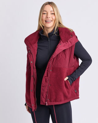 Elm Freedom Quilted Vest - Zinfandel | Pink Poppies