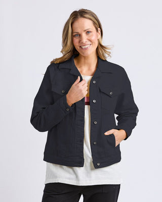 Elm Jacket Tilly - Navy | Pink Poppies